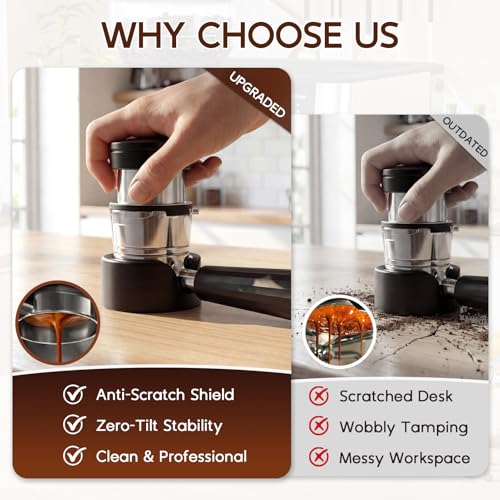 Image of Portafilter Holder for Ninja Espresso Machine ES601 and ES701, Coffee Tamper Base Support Stand with Non Slip Silicone, Enhances Tamping Stability and Espresso Extraction