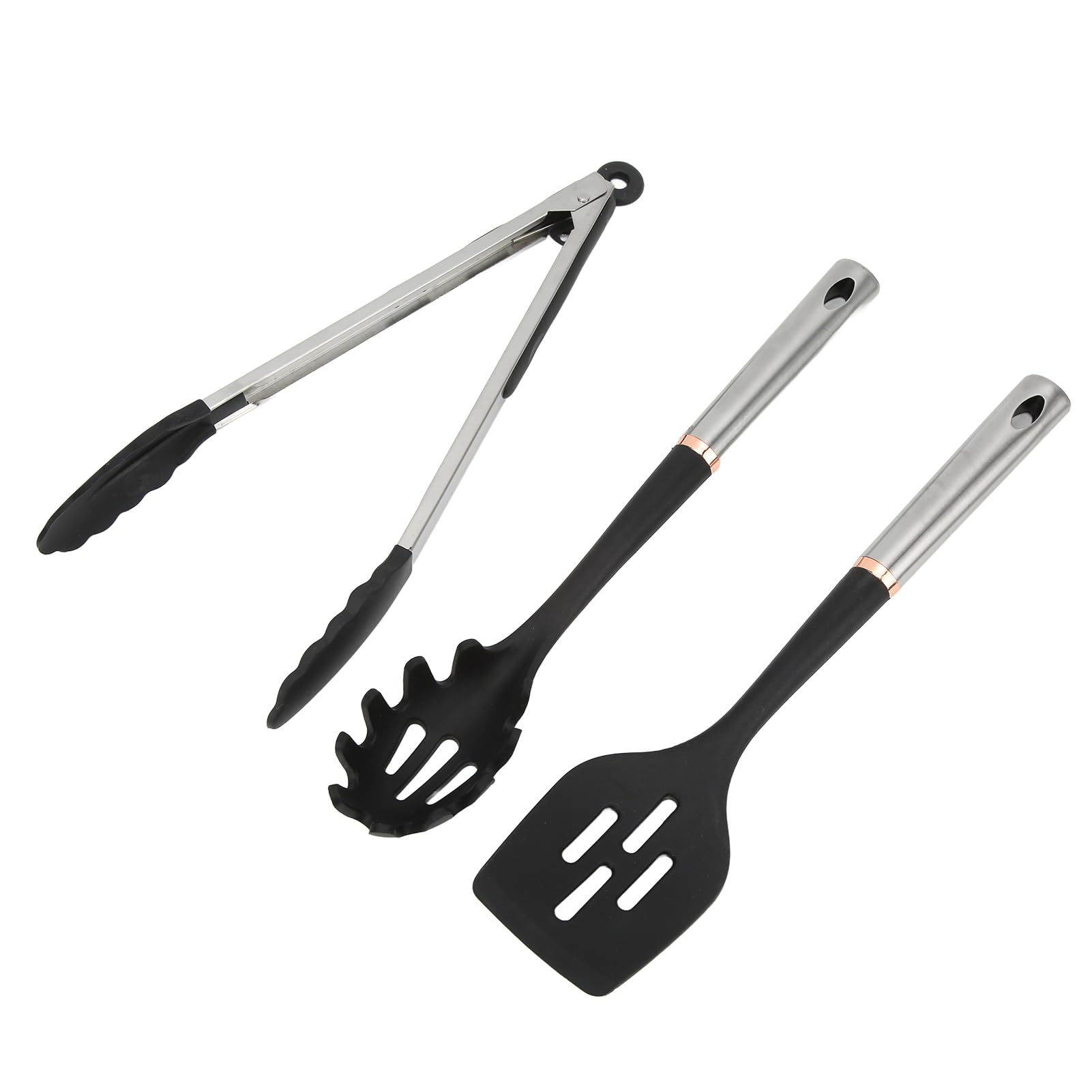 14 pezzi utensili da cottura in silicone impostati strumenti da cucina non resistenti al calore premium con manico comodi per il ristorante per casa Usa nero 1396G
