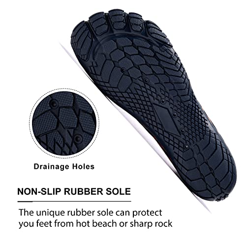 Image of HIITAVE Men Barefoot Water Shoes Beach Aqua Socks Quick Dry for Outdoor Sport Hiking Swiming Surfing