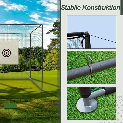 Thanaddo Golfkäfignetz 3m freistehend - 6