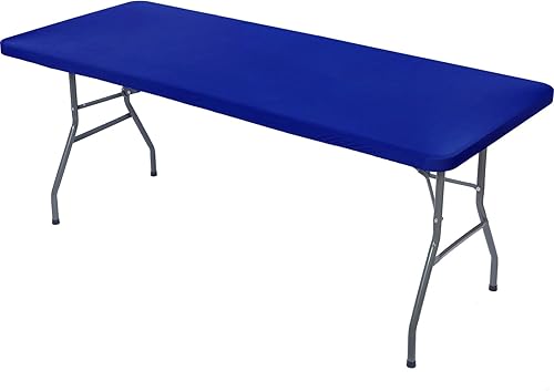 Miniatura 8 de CHENGU Mantel de elastano, ajustable, elástico, ajustable, para mesa de picnic, lavable, plegable, mantel rectangular de poliéster para fiesta de