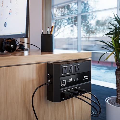 Image of Vertiv Liebert PowerUPS 100 UPS, PST6-500LVMT, 500VA /305W 120V Standby Power, 6 Outlets, Battery Backup with Surge Protection, USB C+A Charging, 3 Year Warranty, User Replaceable Batteries