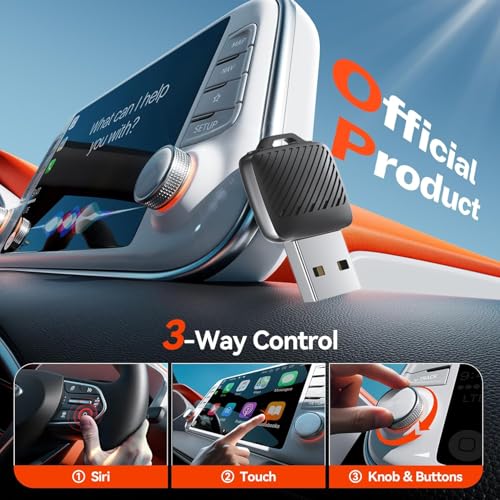 Image of 2-in-1 Wireless Carplay and Android Auto Receiver, Converts Wired to Wireless, Bluetooth 5.4 & WiFi 6, Only for Cars OEM Installed Wired Android Auto /CarPlay, USB C /A, Quick & Auto Reconnect