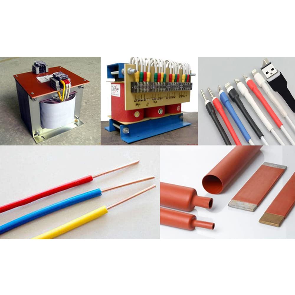 1 gaine thermorétractable, tube isolant électrique de 2,5 mm, rapport 2:1, protection de câble – Rouge (longueur : 10 m) [,7 mm]