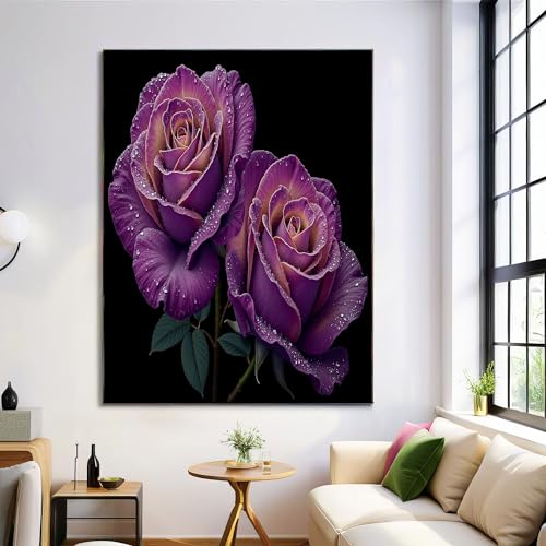 Láminas de pared para dormitorios de 60x90cm con motivos florales y arte realista moderno