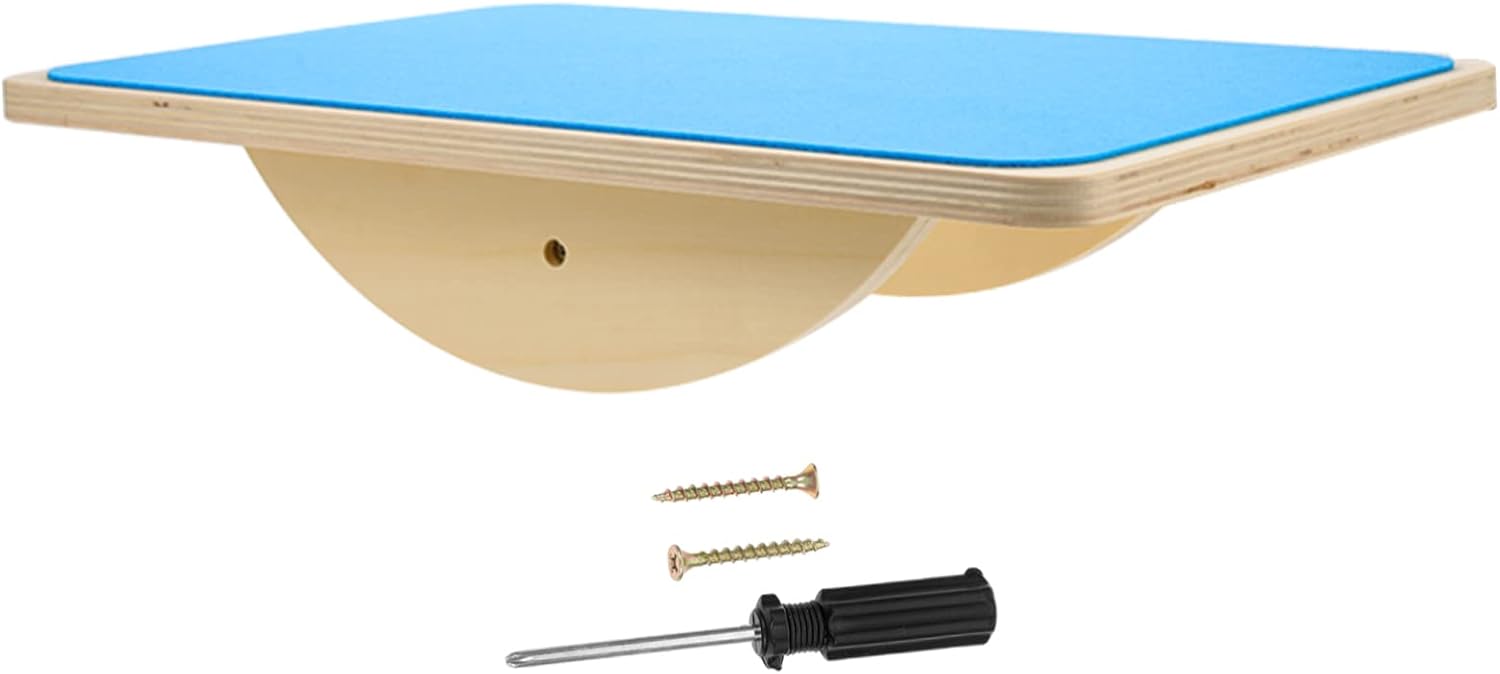 Wooden Balance Board Fitness Board for Yoga Training Balance Development Natural Bright Color