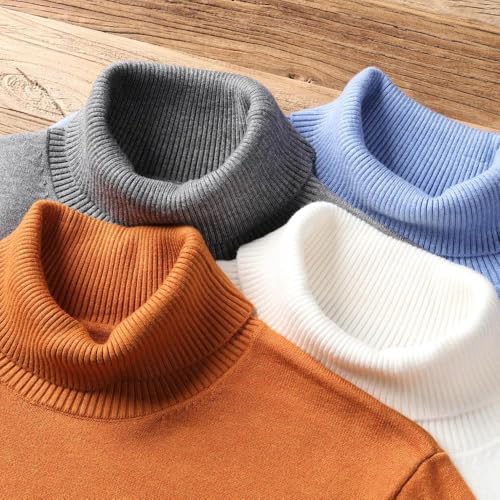 Men's Warm High Neck Sweater Casual Comfortable Pullover Sweater Male2