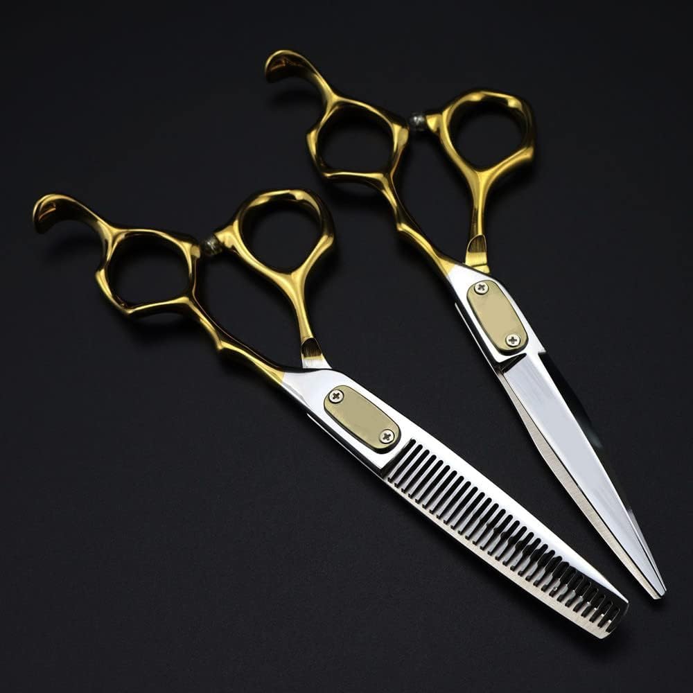 6-inch Professional Hair Cutting Shears - Japanese 440c Steel Barber Scissors for Thinning & Hairdressing - Upscale Hair Cutting Tools