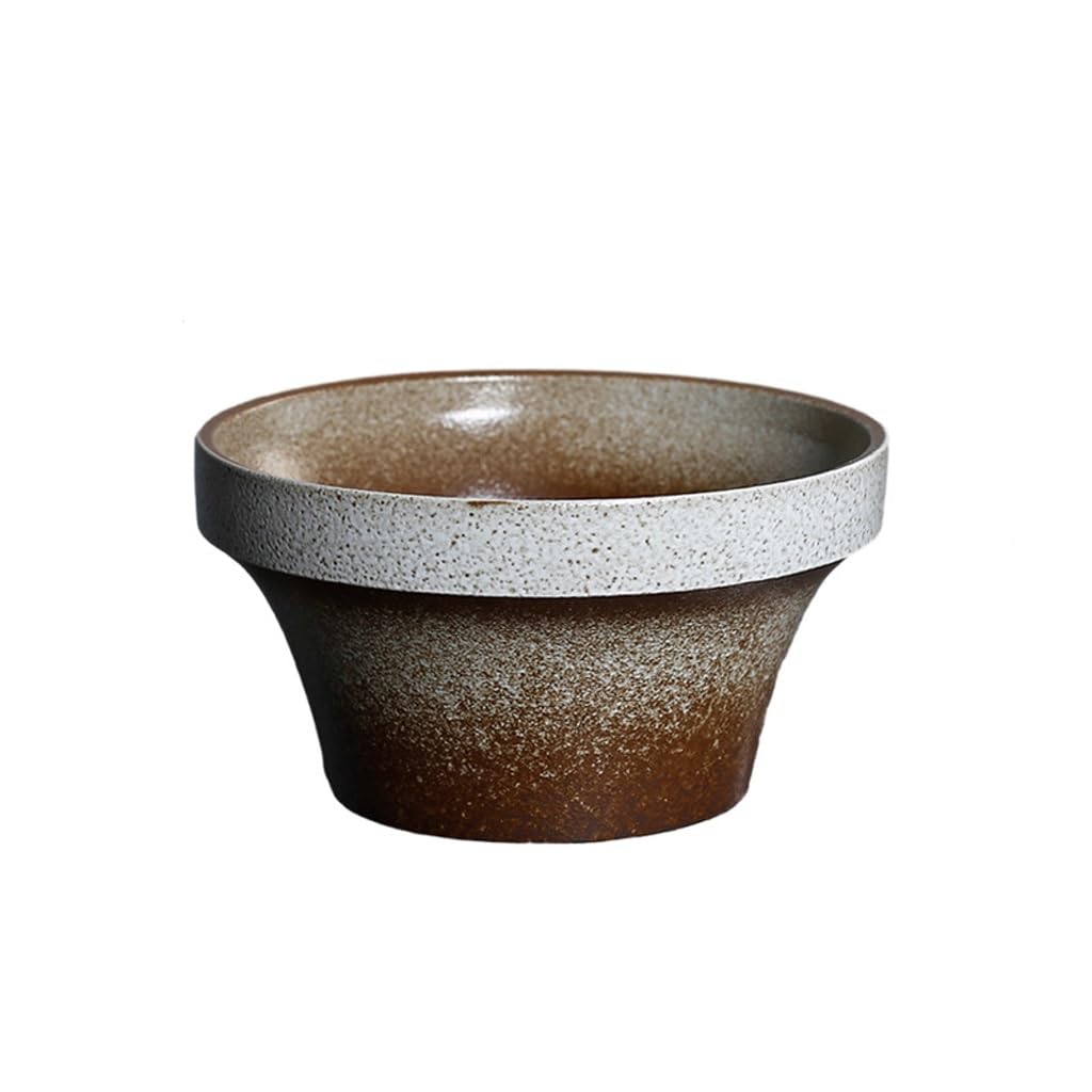 GELASIGE Flower Pots Retro Hydroponic Flower Pots, Creative Ceramic Flower Pots, Pothos Narcissus Pots Outdoor Flower Pots(B)