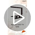 Image of Anikaa LED Light TV Unit Wall Mounted TV Unit Wall TV Stand TV Entertainment Unit TV Cabinet for Living Room, Set Top Box Stand - Wenge (D.I.Y - Do-It-Yourself) Ideal for up to 50 inch inches