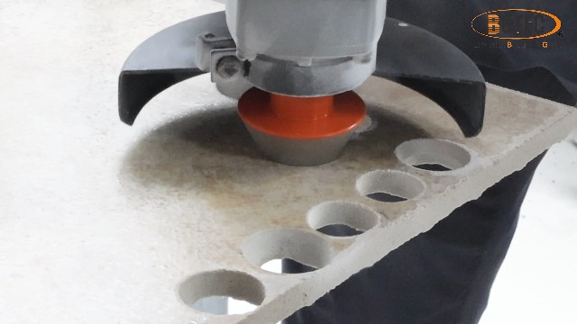Image of BGTEC Diamond Hole Saw Kit - 11PCS 6 /6 /20 /25 /35 /50 /75 /100mm Drill Bits & 50mm Chamfering Bit & SDS /HEX & 115mm Tile Blade for Porcelain Tile Ceramic Granite Marble Stoneware