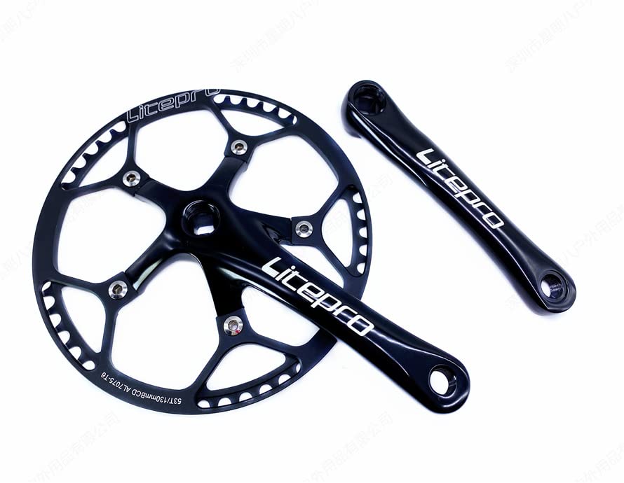 Buy 通用 LITEPRO Single Speed Crankset 58T 170mm Crank Arm 130 BCD