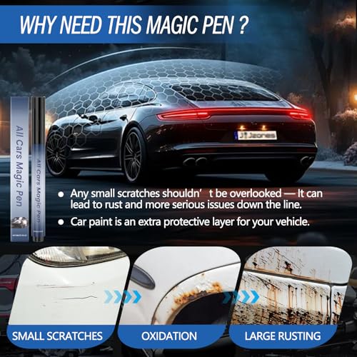 All Cars Magic Pen, 2 Pcs Car Scratch Repair Pen Set, Car Scratch Remover Pen for Vehicles- Quick Fix for Scratches and Paint Damage, Weatherproof Magic Pen Fits All Car Colors