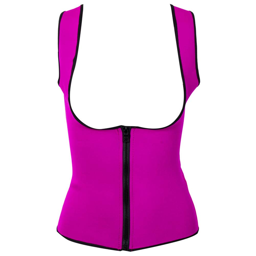 Womens Sleeveless Slim Solid Waist Support Zipper Ftness Casual Vest Body Shapers