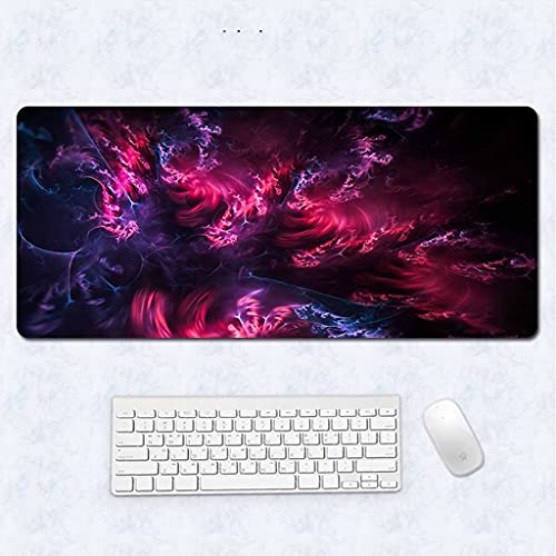 Tapis de souris gamer 1000x500 mm avec nuages de ciel rouge 3D