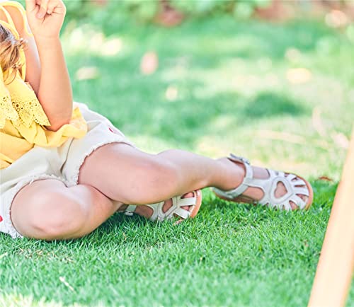 THEE BRON Toddler Girls Closed Toe Sweet Retro Cutout Sandals - Princess Summer Shoes2