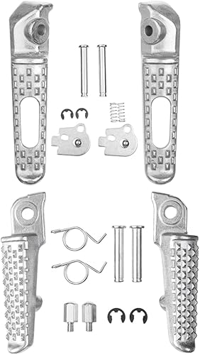 Miniatura 8 de Front Foot Pegs Footrests Pedals for Honda CBR 600RR 2003-2023, CBR 1000RR 2004-2023, CB1000R 2008-2023 (Front-White)