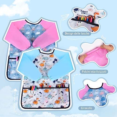 FORMIZON Grembiule per Bambini, 2PCS per Pittura
