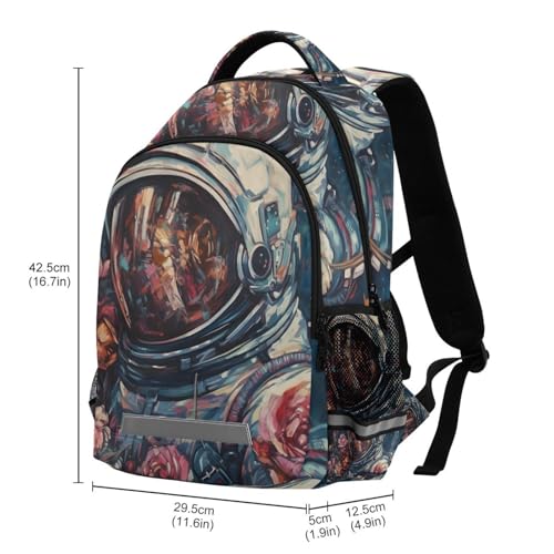 AIXIWAWA Retro Astronaut Backpack for Travel Hiking, Unisex Laptop Backpack Daypacks with Padded Straps and Back 11.6×4.9×16.7 IN3