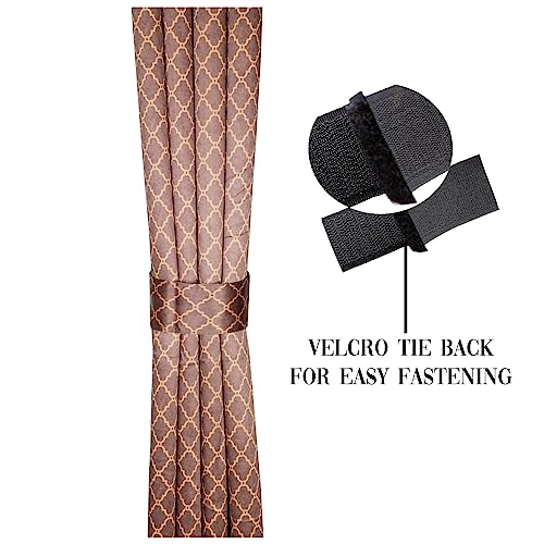Image of Printed 2 Piece Polyester Eyelets Blackout Opaque Curtains with Tie Back, for Bedroom and Living Room (Window (5 Feet), Hawa Mahal)