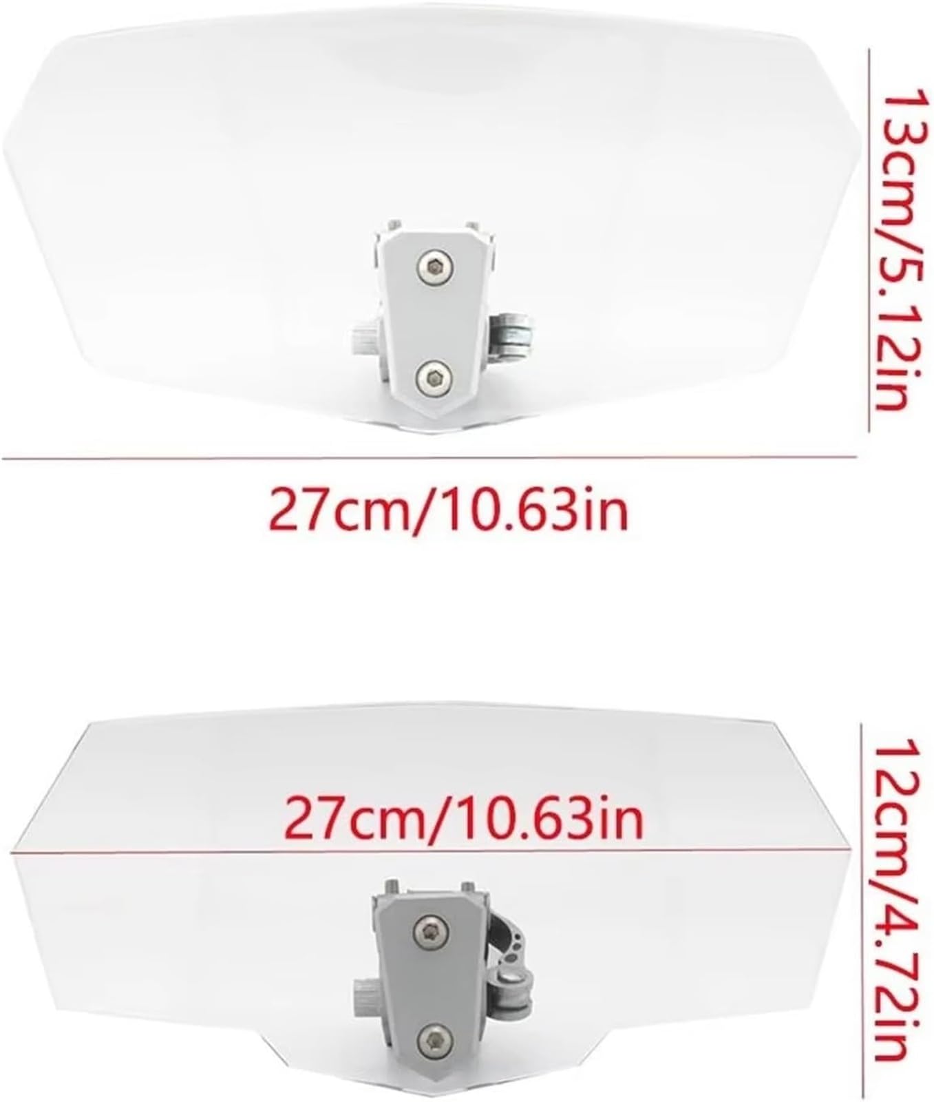 Parabrezza Per Moto Con Clip Rialzata, Regolabile, Estensione Trasparente E Regolabile Parabrezza(A Titanium)