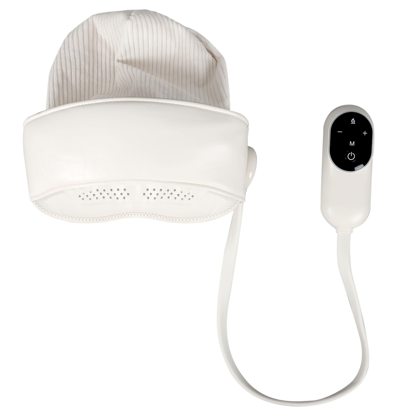 Kopfmassagegerät, Elektrisches Kopfmassagegerät mit Augen Heizfunktion, 6 Airbags Elektrisch Kopfmassage mit Kappe, 4 Massage & 3 Wärme Modi USB Wiederaufladbar Massagegerät zur Linderung