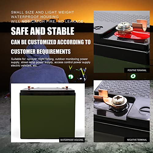 HAKADI 12V 24Ah Lifepo4-Batterij Oplaadbare Batterij Lithium-Ijzerfosfaatbatterij 3000+ Deep Cycle-Batterij Met Oplader… - Afbeelding 6