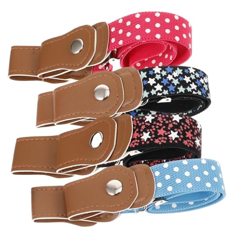 Cinturón elástico LIFKOME de 4 piezas con botones para vaqueros y pantalones de montaña