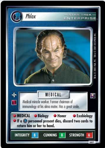 Decipher Star Trek CCG 1E Enterprise Collection FOIL Phlox 54P