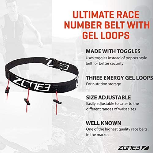 ZONE 3 Race Belt, kolor czarny/czerwony