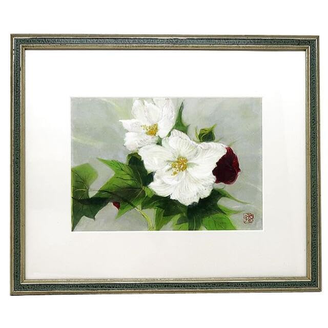 新品同様 日本画 前田蓉子 「 窓辺の芙蓉 」 額装 絵画 Amazon.co.jp: 日本画 前田蓉子 「 窓辺の芙蓉 」 額装 絵画