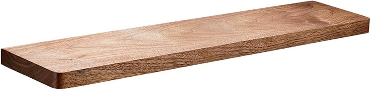 Bathroom Walnut Rack The Wall Hanging Storage Shelf Wood(Plane 50cm)