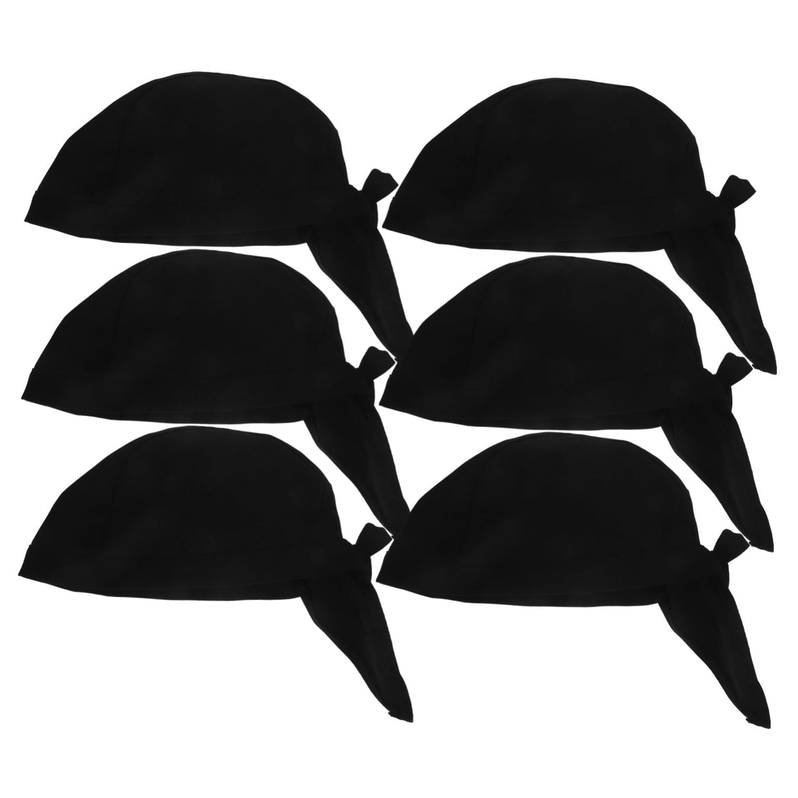 Homoyoyo 6 Gorros de Chef Negros para Cocina y Restaurante, de Algodón Cómodo Que Protege del Aceite, Diseño Clásico y Sencillo para Cocineros y Personal de Servicio