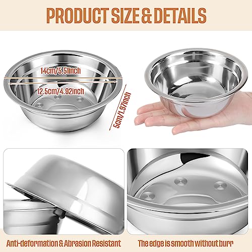 Zhehao 30 Pack Stainless Steel Dog Bowls 10 oz for Puppies and Cats - Image 2