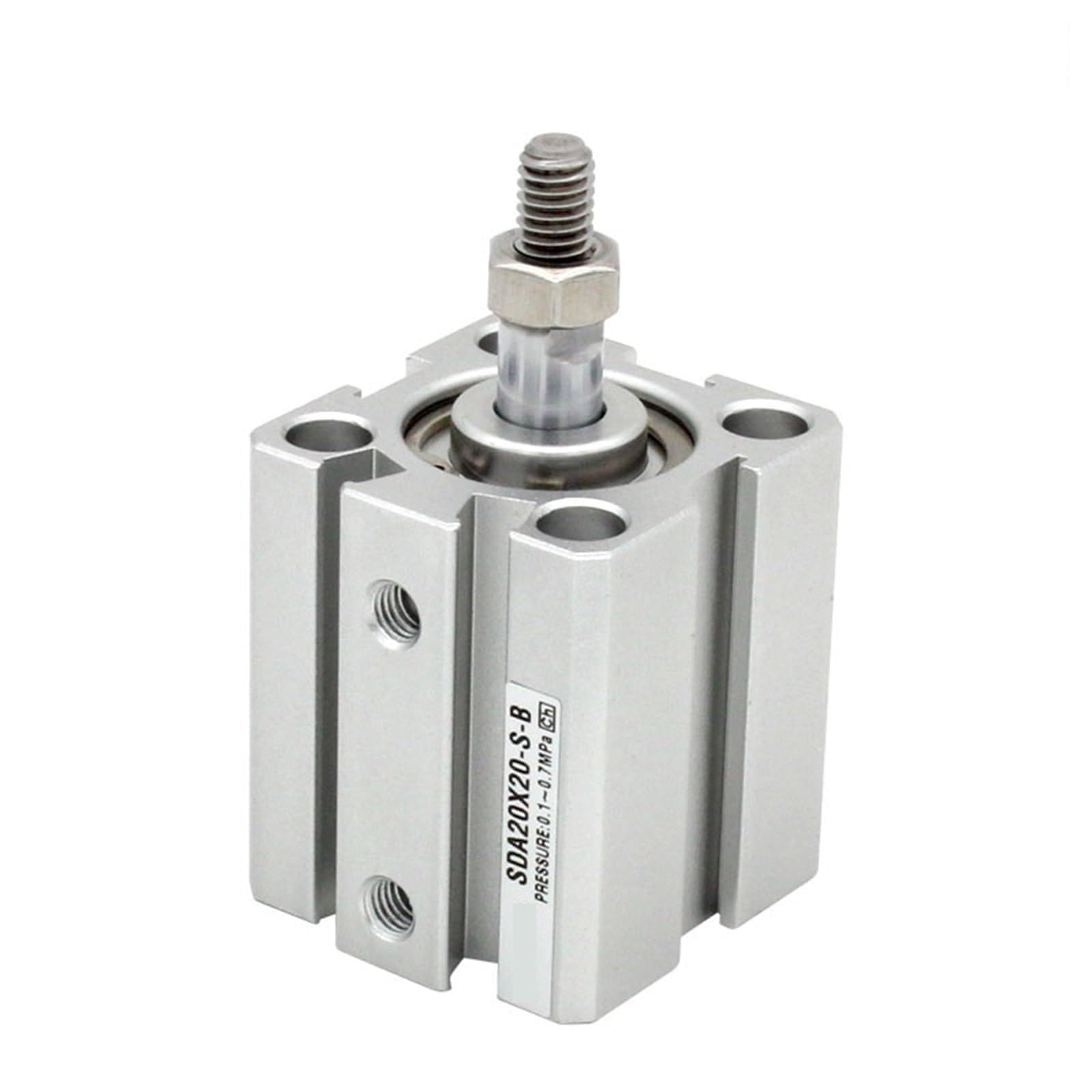 Zscipnnou Men's Sda25x50-B Sda25-B Air Pneumatic Cylinder Double Acting Compact Cylinder Thread Sda25x20-B Sda25x20-B-S