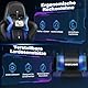OneGame Gaming Stuhl mit Fußstütze, höhenverstellbar Computer Gamer Stuhl hohe Rückenlehne bequem, ergonomische Home Office Bürostuhl 200KG, Blau