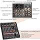 Depusheng DX6 Professional Mixer Soundboard Konsole 6-Kanal Desk System Interface Digitaler USB MP3 Bluetooth Eingang 48V Phantomspeisung Stereo DJ Studio FX Stahlgehäuse, Audio Mixer für PC Schwarz