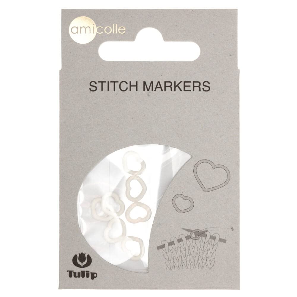 Tulip White Heart Stitch Marker, 1 Piece