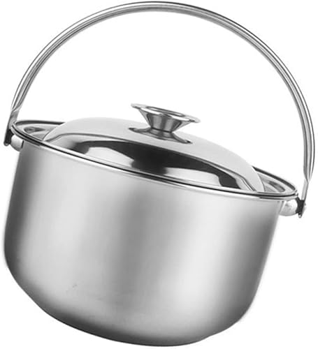 Yardwe Olla de cocina de acero inoxidable Tazón grande de mezcla de acero inoxidable Olla de acero inoxidable multifuncional Cuenca de acero