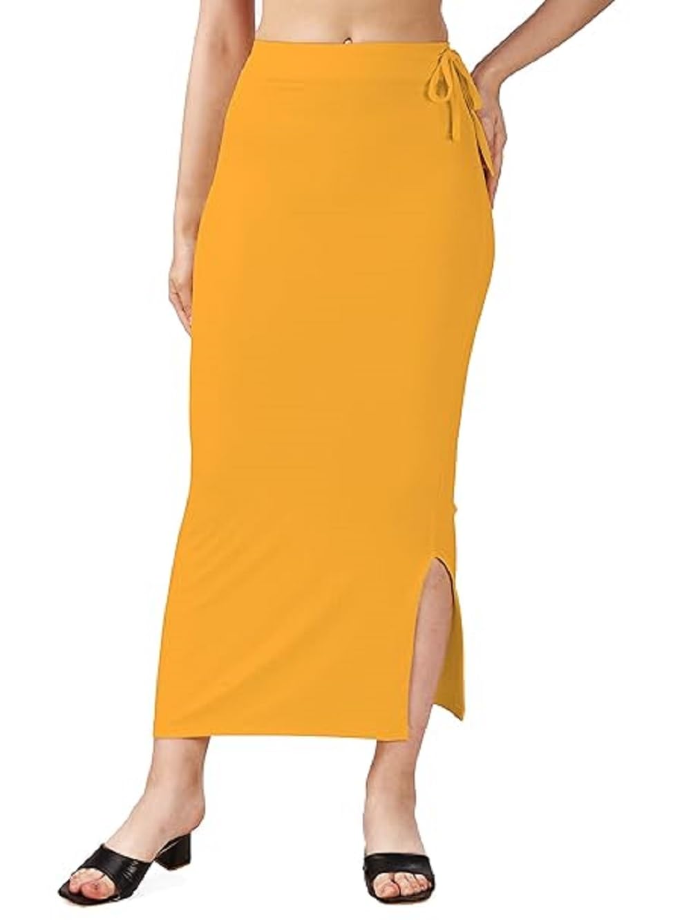 Straight Cut Saree Shapewear Petticoat for Women | High Waist Tummy Control Stretchable Cotton Saree Shaper with Adjustable Drawstring | Underskirt for Saree, Bridal-image-33