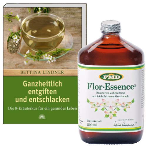 Flor Essence, flüssig, 500 ml + Buch:"Ganzheitlich entgiften und entschlacken" als Geschenkset