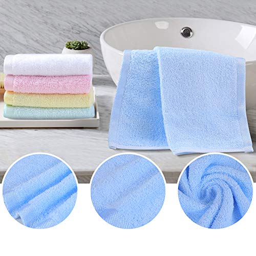 YOOFOSS Washcloths Bamboo Face Towel Hand Cloth Set 10-Pack for Bathroom-Hotel-Spa-Kitchen Multi-Purpose, Ultra Soft, Absorbent, 12