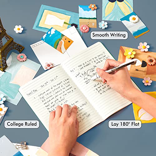 36-Pack-Soft-Cover-Journal-Bulk-Feela-Lined-Blank-Travel-Journal-for-Women-Men-Writing-Notebooks-College-Ruled-for-Work-Note-Taking-Notebook-School-Business-Supplies-82-x-55-A5-Dark-Green