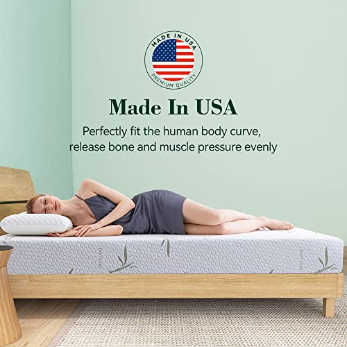 Vyfipt-Twin-Mattress-8-Inch-Green-Tea-Memory-Foam-Fiberglass-Free-Pressure-Reliving-Made-in-USA-Bamboo-Cover-CertiPUR-US-Certified-Bed-in-a-Box-Medium-Firm