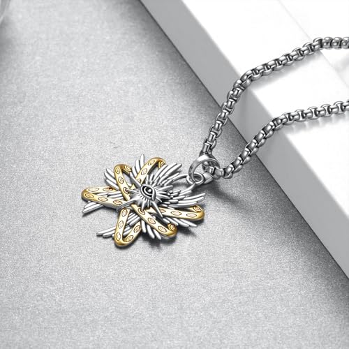 Biblically Accurate Angel Necklace 925 Sterling Silver Angel Wings Necklace Saints Jewelry Gifts for Men Women2