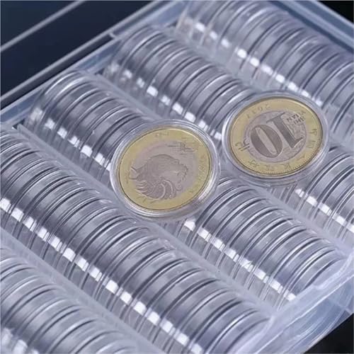 Cápsulas transparentes para monedas 200 pzas 30mm miniatura 7