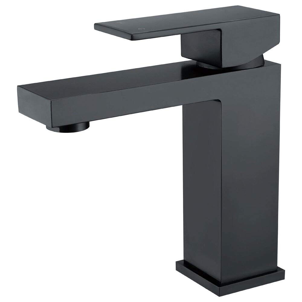 Mitigeur de robinet de salle de bain en laiton massif noir mat luxe