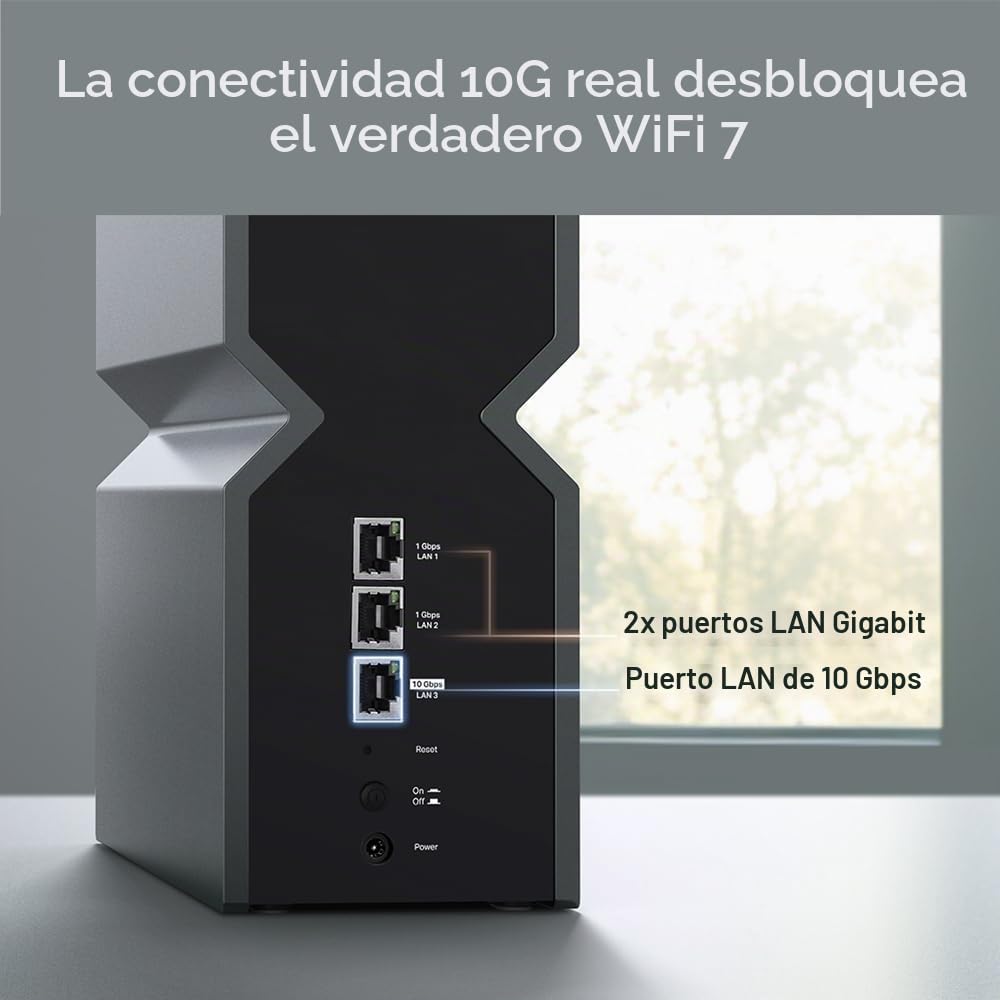 TP-Link RE800BE-Repetidor WiFi 7, BE19000, tribanda hasta 19 Gbps,Plug&Play | Amplificador de Señal WiFi. Puerto Ethernet. Modo Punto de Acceso. Botón WPS para Configuración Fácil. App Tether.