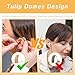 YAFIYGI 10Pcs Hearing Aid Domes Standard Receiver Tulip Domes Universal Invisible Replacement Ear Tips for Open Fit Hearing Amplifiers Comfortable Rubber Ear Supplies Hearing Aid Accessories (White)