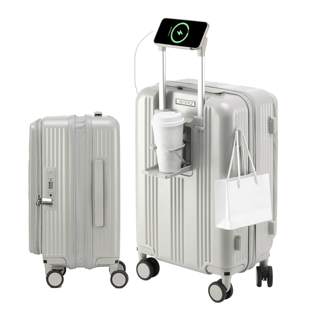 Amazon | [SKYFLY] スーツケース 片開き 機内持ち込み 多機能 キャリー